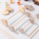 thumbnail image 4 of 1 Juego de ruedas y palos de madera, ruedas de madera sin terminar, accesorios para manualidades en blanco, 4 of 7