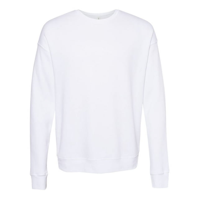 Bella Canvas Men`s Drop Shoulder Fleece, 2XL, DTG White