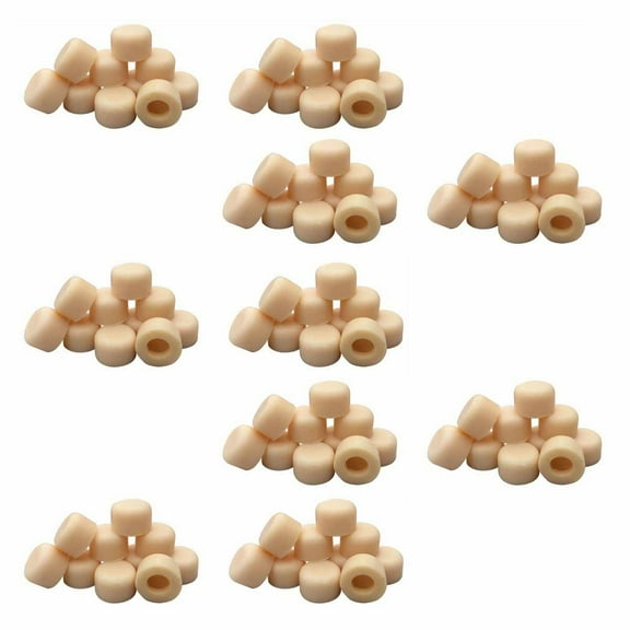 Renovators Supply Almond Premium Silicone Door Stopper Tips 1/4" ID Door Stopper Bumper Caps 10 Replacement Tip Ends for Absorbing Shock Wall and Floor Protector Pack of 10