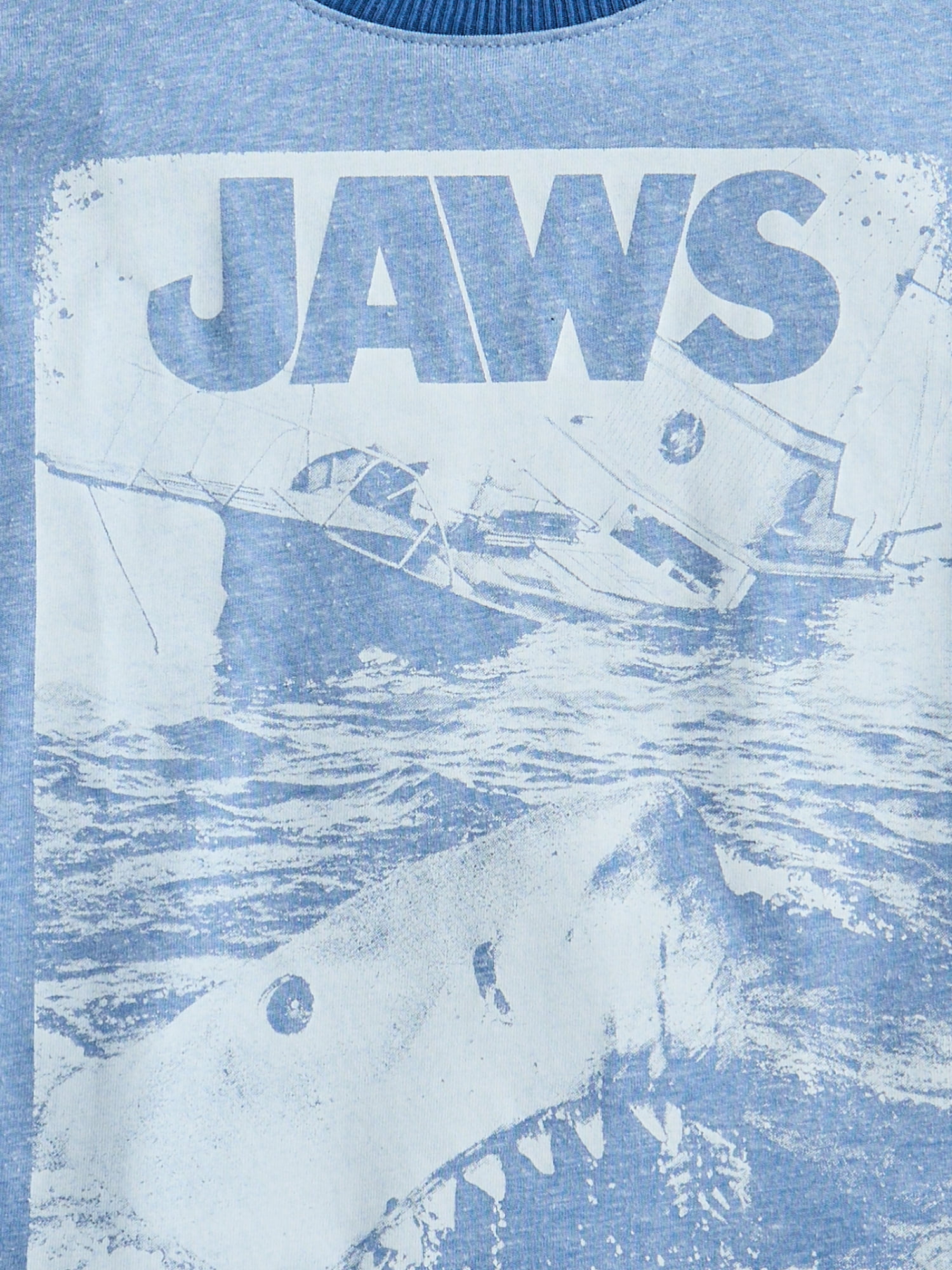 Jaws Boys Graphic Button Shirt with Short Sleeves, Sizes 4-18