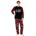 thumbnail image 4 of LuLiaMenton Hubby and Wife Matching Christmas Pajamas Reindeer Plaid Pjs Set, Men 3XL, 4 of 7