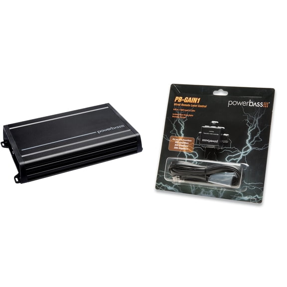 PowerBass ACS-1000D - 1000 Watt x 1 @ 1-Ohm Amplifier with PB-GAIN1 - Remote Level Controller