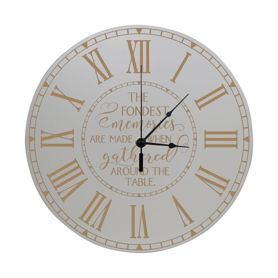 LifeSong Milestones 12in Everyday Clock Ivory- The Fondest Memories