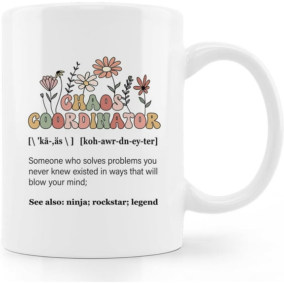 Chaos Coordinator Coffee Mugs,Chaos Coordinator Gifts For Women,Thank You Gifts,Birthday Christmas Gifts For Boss Lady Coworker Manager Office Teacher Nurse Mom,Coffee Mug 11oz