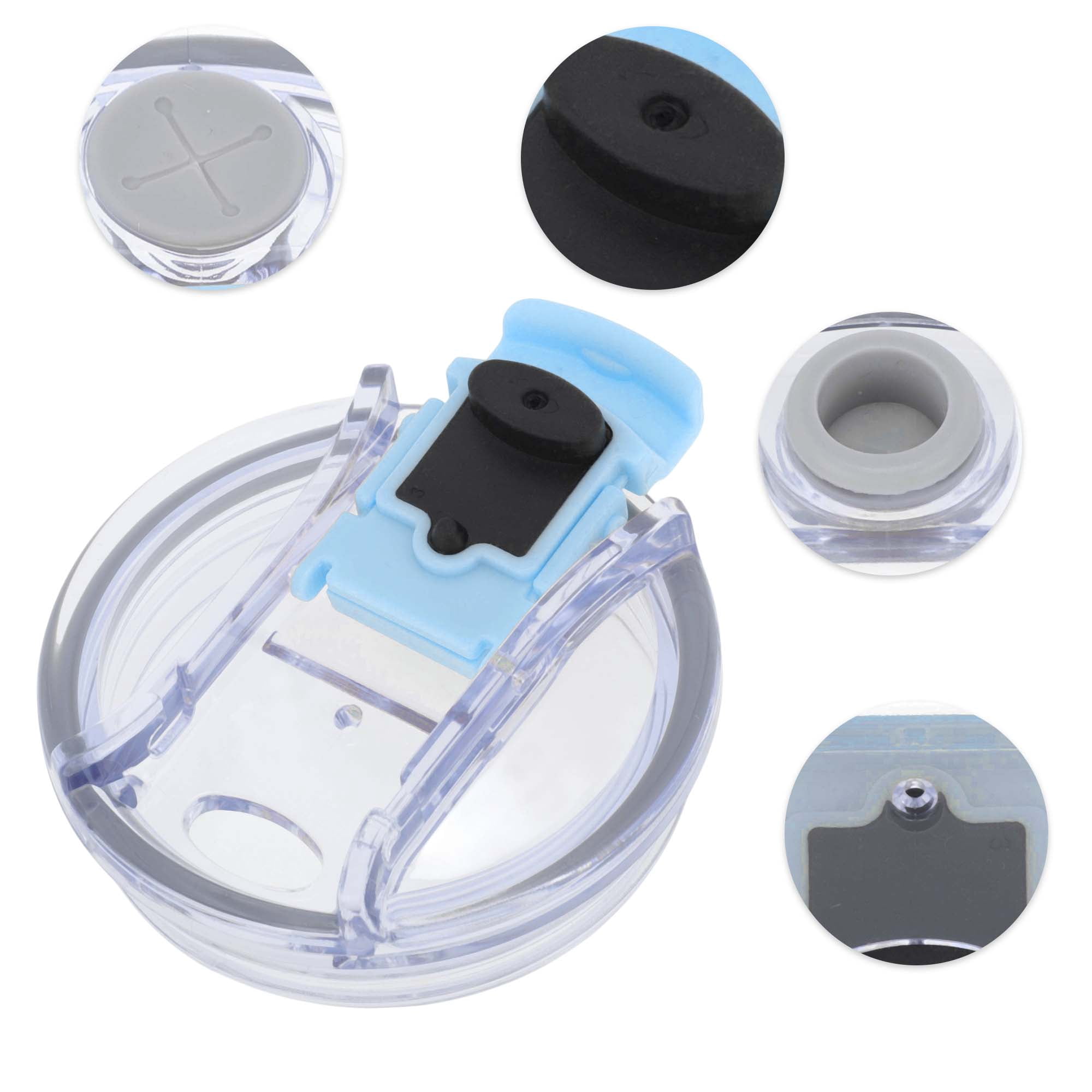 Unique Bargains 1 Pc Washable Tumbler Lid Blue