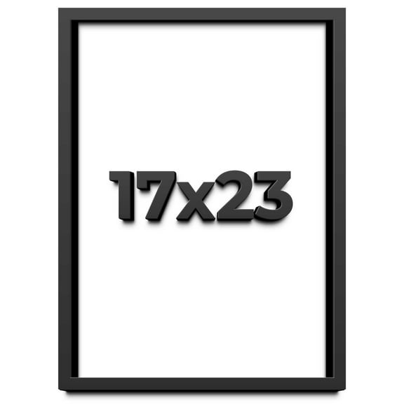 17x23 Shadow Box Frame Black | 2 Inches Deep Real Wood Contemporary Shadowbox Display Frame | UV