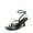 BLACK-PU-1, variant on Dream Pairs Women's Strappy Kitten Heel Sandals with Square Toe and Comfortable Latex Insole