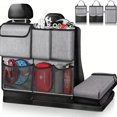 thumbnail image 1 of AMERTEER Fit Black Oxford Fabric Car Seat Organizer with Mesh Pockets & Strap - Multifunctional Rear Seat Hanging Storage Bag for Trunk & Seat Back  Foldable Design for Easy Access & Comp, 1 of 4