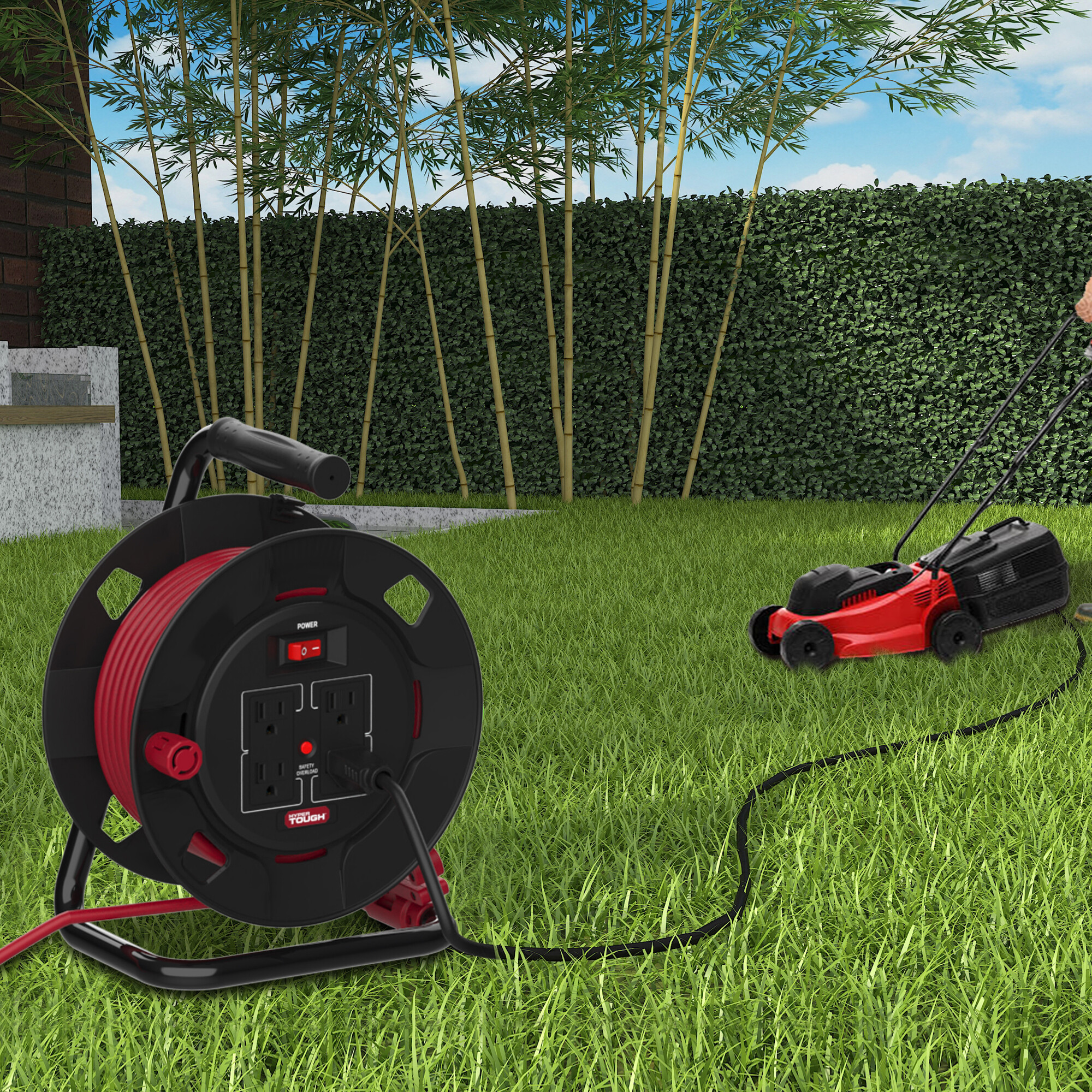Hyper Tough 50-Foot Cord Reel with 4 Power Outlets photo 4