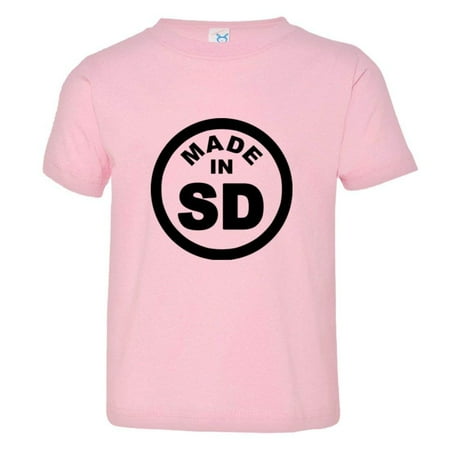 

PleaseMeTees™ Toddler From Born Made In South Dakota SD Logo Label HQ Tee
