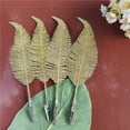 thumbnail image 2 of Yuarrent Abrazadera de hojas de brillo de simulación de Navidad, 6 uds., decoración de Navidad, pluma de plástico de simulación para vacaciones, bodas Kits de decoración para fiestas No.1 Yuarrent HA045229-01, 2 of 6