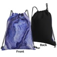 thumbnail image 4 of Leisure Draw String Mouth Backpack 16 X 14 Woven Band Durable Not Easy To Fall Off In Travel Portable Draw String Design Blueviolet Marble_3, 4 of 8