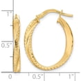 thumbnail image 2 of 14K Yellow Gold Polished Twisted Oval Hoop Earrings (24 X 19) Made In Italy tf2142, 2 of 5