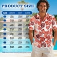 thumbnail image 6 of Xixirimido Red Tropical Leaf Print Matching Couple Outfits Men’s Button-down Hawaiian Shirt Women Sleeveless Midi Dress with Pocket Couples Matched Summer Outfits for Beach Vacation, 2XL, 6 of 7