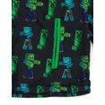 thumbnail image 5 of Minecraft Little Kids' Boy or Girl Hooded Zip-Up Rain Jacket Creeper Zombie Black, 5 of 6