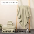 thumbnail image 6 of Jessy Home 4 Pack Camel Stripe Large Bath Towels Set Oversized Bath Sheet Soft Towel Set, 6 of 8