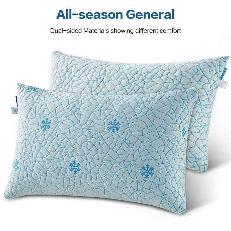EMONIA Cooling Memory Foam Queen Pillows Set of 2,Adjustable