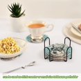 thumbnail image 6 of Haosy Set of 6 Drink Woven Coaster with Holder Heat Resistant Non-Slip Bar Coasters 4 Inches Dog Diver in Sea, 6 of 7