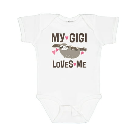 

Inktastic My Gigi Loves Me Sloth Gift Baby Girl Bodysuit