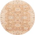 thumbnail image 1 of Ahgly Company Indoor Round Abstract Deep Peach Orange Oriental Area Rugs, 8' Round, 1 of 6