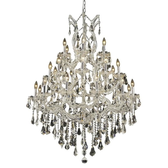2801 Maria Theresa Collection Chandelier D:38in H:52in Lt:28 Chrome Finish (Royal Cut Crystals)