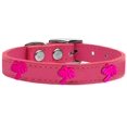 thumbnail image 2 of Mirage Pet Products Leather Palm Tree Dog Collar, Pink, S, 2 of 3