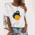 thumbnail image 2 of Blusa holgada de manga corta con cuello redondo y estampado a la moda para mujer Pompotops hfajkhk130150, 2 of 9