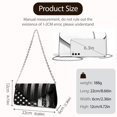 thumbnail image 6 of TSOVTHRID Womens Clutch Purses Black Ladies Evening Bags Elegant Wedding Bag for Women Party Handbags with Detachable Chain Strap for Cocktail Prom, American Flag Paint Splatter Print, 6 of 7