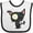 White and Black, variant on Inktastic Goth Animals Pets Black Cat Boys or Girls Baby Bib