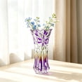thumbnail image 6 of SUYOLL Gradient Embossed Glass Vase Scalloped Rim Thick Clear Glass Vase Floral Vase For Home Centerpiece Wedding Living Room Dining Table Party Decor Housewarming Gift, 6 of 6