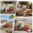 thumbnail image 4 of Outdoor Pillow Covers Pastoral Sunflower Bee Farm Truck Waterproof Pillow Cases 20x12 Set of 2, Retro Letter Throw Pillow Cover Pillowcase for Patio Balcony Couch Garden, 4 of 9