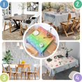 thumbnail image 4 of Pioneer Flower Floral Print Pattern Square Tablecloth, Waterproof Wipeable Spillproof Washable Table Cover for Home Kitchen Party Decor, 60"x60", 4 of 6