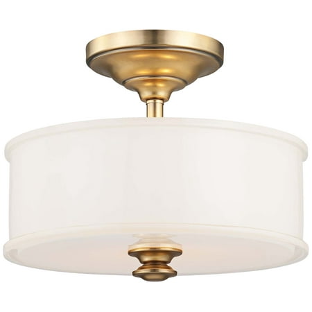 

Minka Lavery Harbour Point 13 1/2 Wide Etched White Glass Ceiling Light