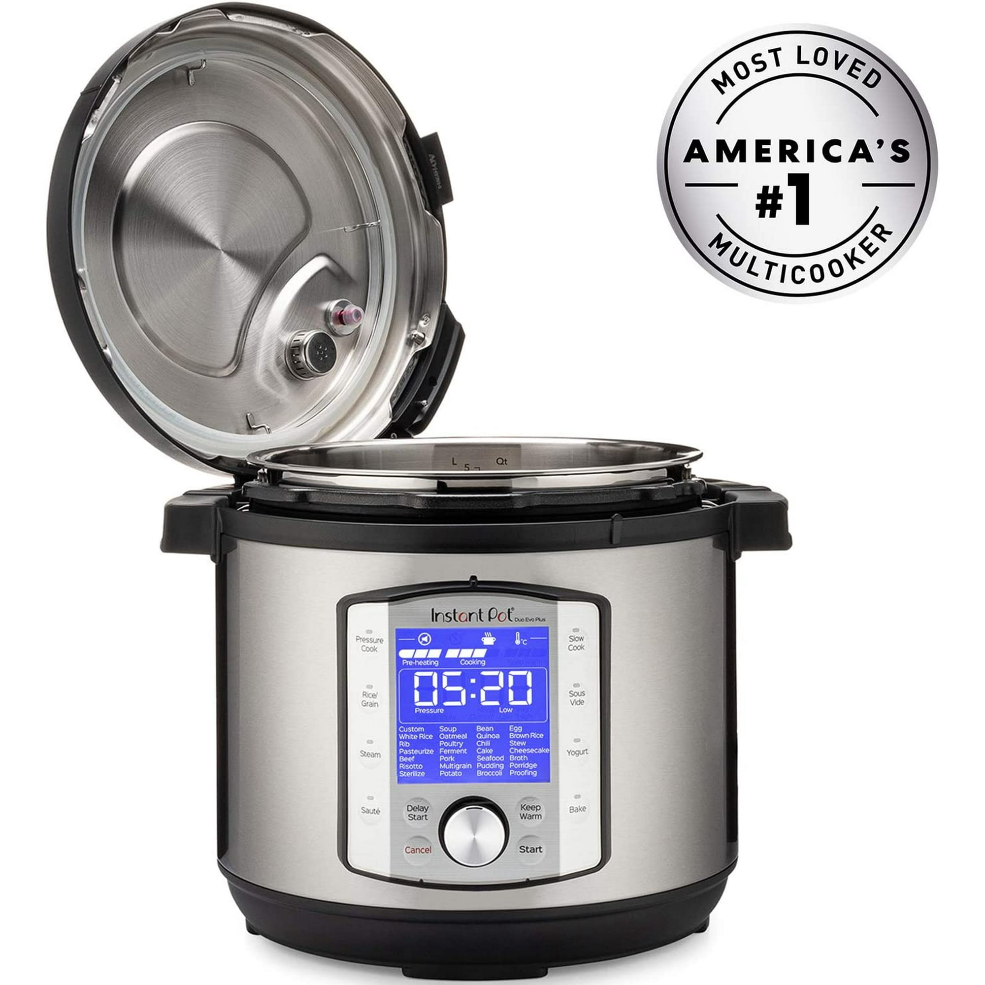 Instant Pot Duo Evo Plus 10 in 1 Pressure Cooker Stainless Steel Inner Pot 6 Quart Open Box Walmart