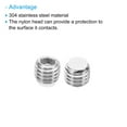 thumbnail image 4 of Unique Bargains M10x8mm Nylon Tip Grub Screw Hex Socket Head Cup Point Anti Slip Set Screws Internal Hex Drive Hardware 5 Pack, 4 of 5