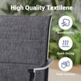 thumbnail image 5 of Patio Furniture Patio Dining Chairs Set of 2, Swivel Outdoor Patio Chair with Paded Textilene Fabric, All Weather Outdoor Seats Ergonomic Comfort, Perfect Seats for Backyard, Balcony, and Garden,Out, 5 of 15