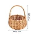 thumbnail image 3 of PUSPU Willows Weaving Easter Basket Handmade Vines Weaving Hand Helds Fruit And Vegetable Basket Outdoor Fruit Picking Picnic Basket, 3 of 6