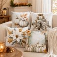 thumbnail image 3 of Fall Decor Fall Thanksgiving Pillow Covers 18x18 Inch Set of 4 Fall Pumpkin Cushion Case Fall Throw Pillows Covers Autumn Farmhouse Decor Cushion Pillow Cover For Porch Sofa Couch Bed Livingroom, 3 of 6