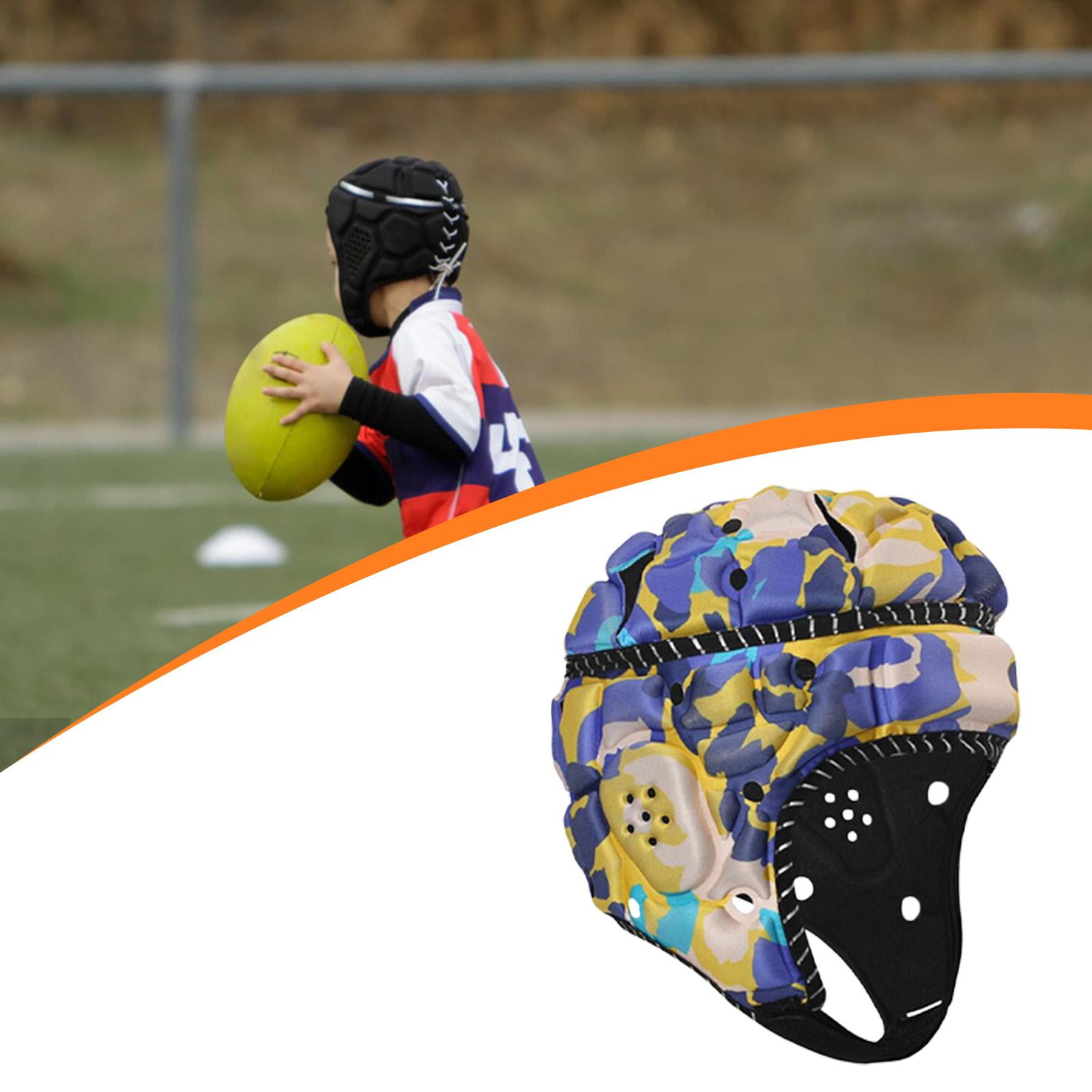 Rugby Helmet Headguard Headgear Shock Absorbing Foam Padding for Kids Boys Girls Outdoor Sports Training