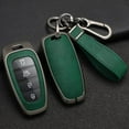 thumbnail image 3 of PU Leather 4/5/7/8 Button Key Fob Cover Fit for Hyundai Tucson 2024 Palisade Sonata 2023 2022 Santa fe Keyless with Leather Keychain, 3 of 6