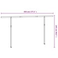 thumbnail image 4 of vidaXL Awning Post Set White 450x245 cm Iron, 4 of 4