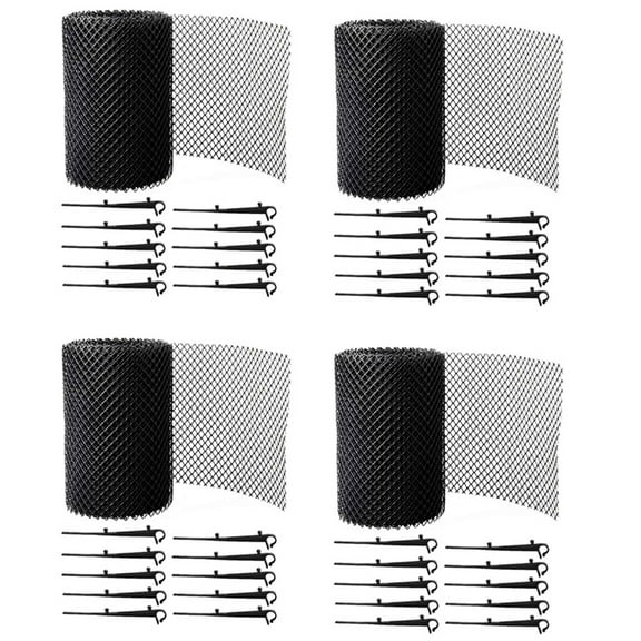 4 x Gutter Guard 40 x ground nail-Black