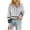 Gray, variant on Long Sleeve Sweatshirts for Women Striped Half Zip up Tops Loose Fall Pullover Shirts Blue M