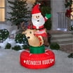7' Gemmy Airblown Inflatable Outdoor Hunting Santa & Penguin in Deer ...