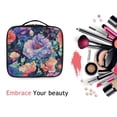 thumbnail image 6 of FORMRS Travel Makeup Bag Large Capacity Train Case Cosmetic Organizer with Adjustable Dividers, Puprle Ethereal Floral Harmony, 6 of 8