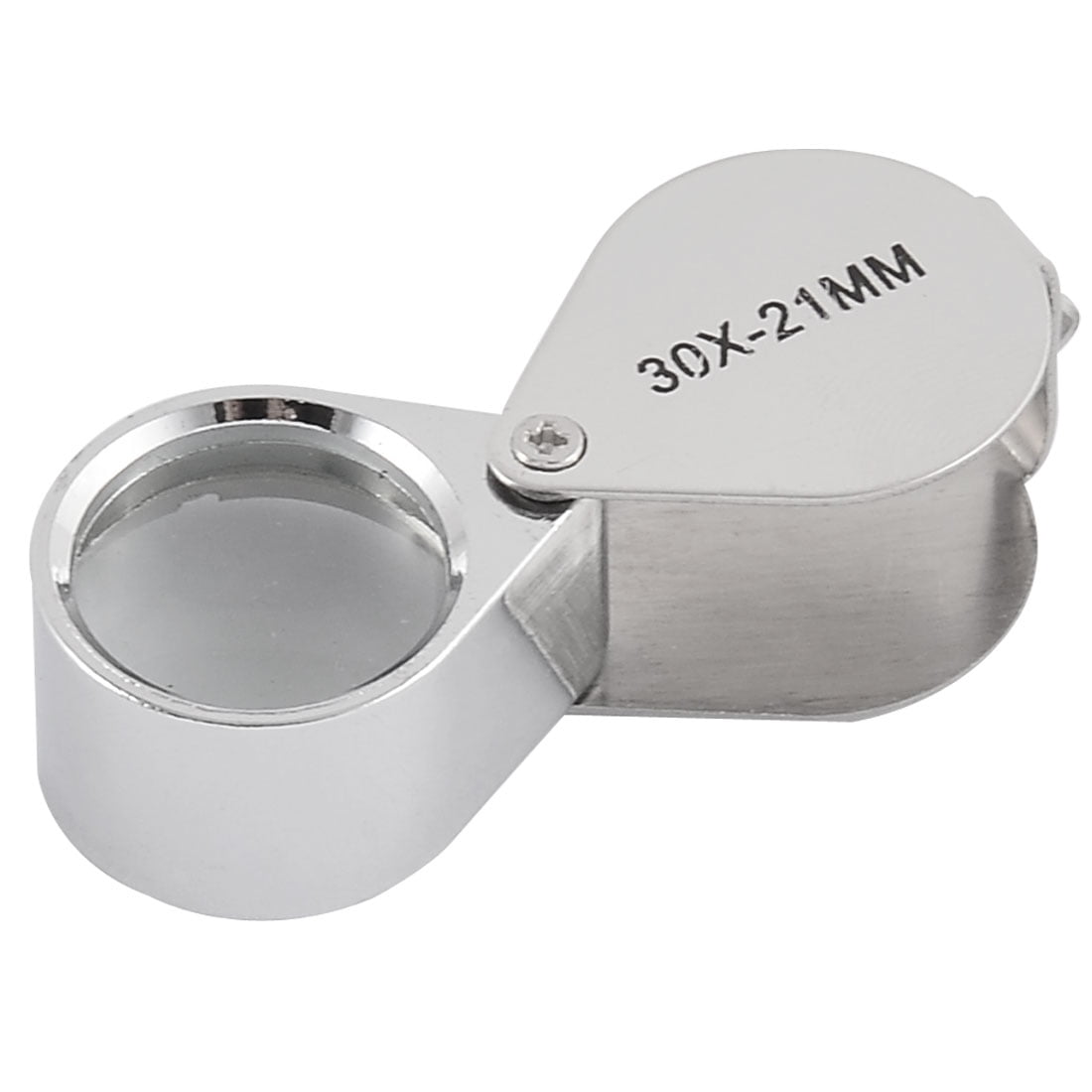 Jewelers Foldable Jewelry Glass Loupe Magnifying Magnifier Silver Tone
