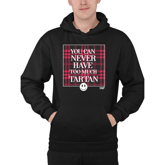 Never Enough Tartan - Bold Plaid Statement Graphic Men's Hoodie