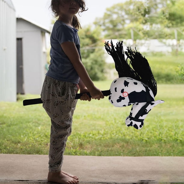 Bâton de 28 Pouces, Cheval Bâton d'Extérieur avec Sons Réels de Hennissement et de Galop, Jouet en Peluche Animal Bâton Musical Jouet de Jeu de Rôle pour Enfants Tout-Petits Cadeau