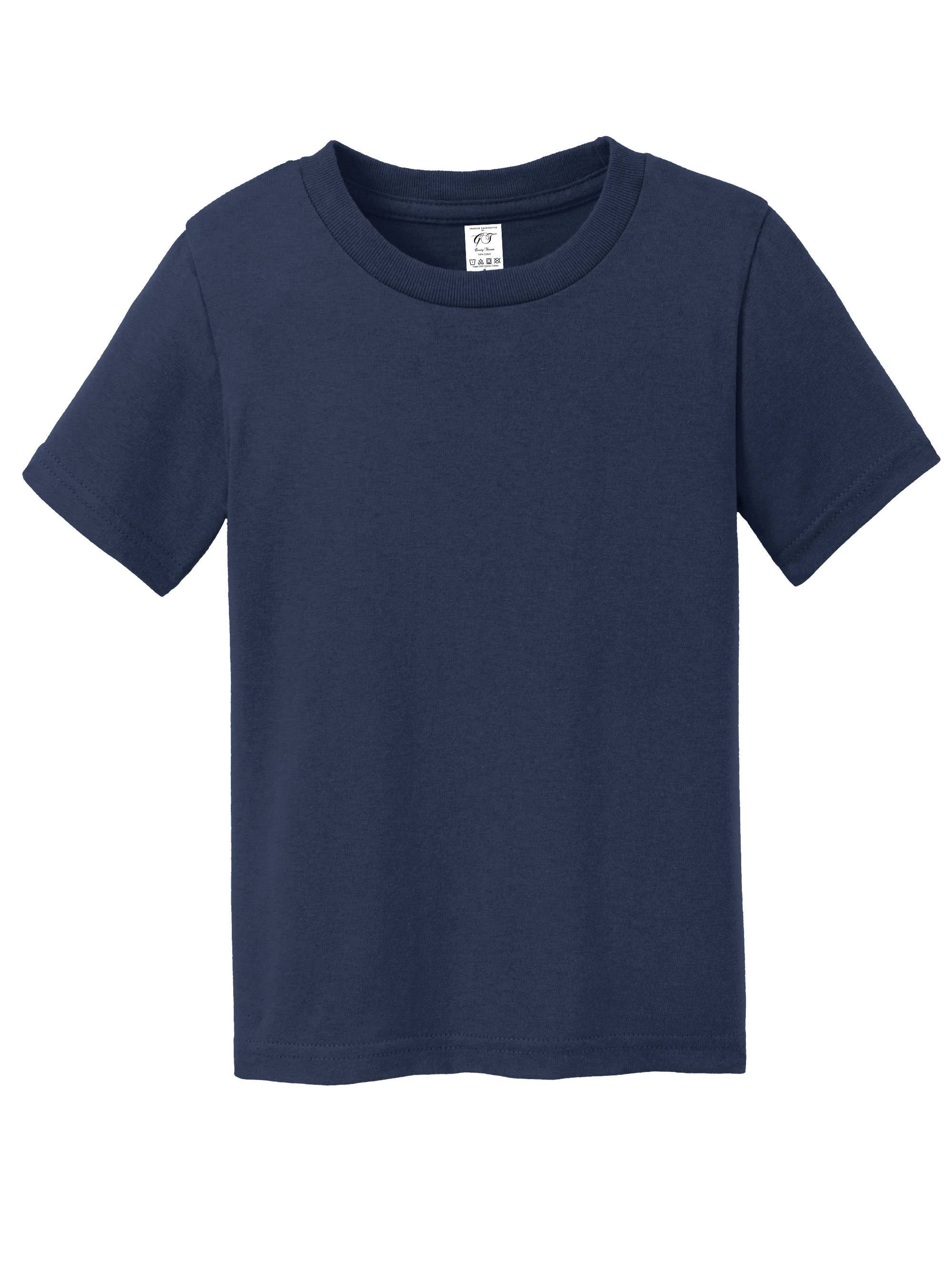 Gravity Threads T-Shirt à Manches Courtes en Coton Doux pour Tout-Petit - Marine - 2T