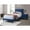 Navy Blue, variant on Velvet Twin Bed Frame With 12 Support - Adjustable Headboard For Optimal Comfort Modern Base, Custom Sleep Experience